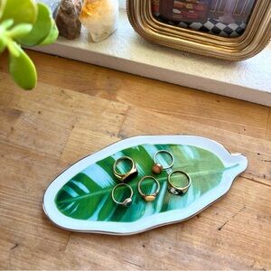 Glass Leaf Tray